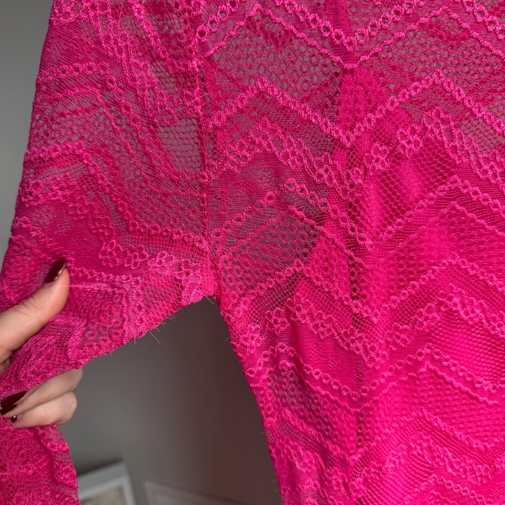 NWT STEVE MADDEN Vivienne Lace Midi Pink Dress Sz XS - Picture 10 of 10